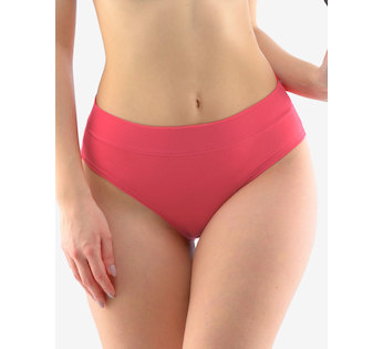 GINA dámské kalhotky klasické, širší bok, šité, jednobarevné ECO Bamboo Disco 10266P - třešňová 42/44