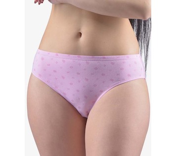 GINA dámské kalhotky klasické, širší bok, šité, s potiskem 10281P - cukrová magnolie 38/40