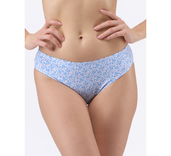 GINA dámské kalhotky klasické, širší bok, šité, s potiskem  10290P  - sv. modrá bílá 50/52
