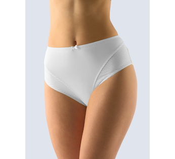 GINA dámské kalhotky klasické ve větších velikostech, větší velikosti, šité, jednobarevné  11067P  - bílá  42/44