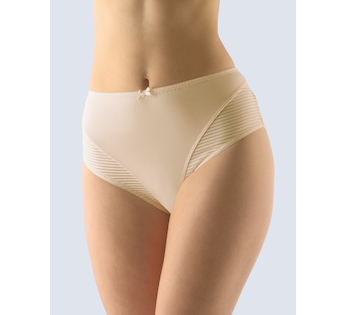 GINA dámské kalhotky klasické ve větších velikostech, větší velikosti, šité, jednobarevné  11067P  - tělová  42/44