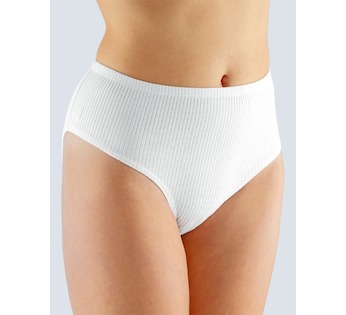 GINA dámské kalhotky klasické ve větších velikostech, větší velikosti, šité, jednobarevné  11075P  - bílá  46/48