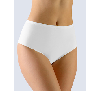GINA dámské kalhotky klasické ve větších velikostech, větší velikosti, šité, jednobarevné  11076P  - bílá  46/48