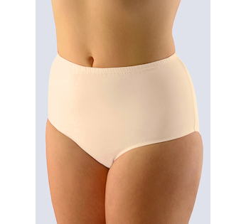 GINA dámské kalhotky klasické ve větších velikostech, větší velikosti, šité, jednobarevné  11088P  - tělová  50/52
