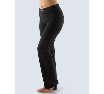 GINA dámské kalhoty dlouhé rovné základní délka, šité, klasické  96021P  - černá  XXL