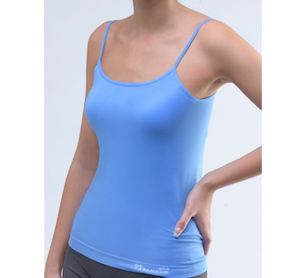 GINA dámské košilka, úzká ramínka, bezešvé, jednobarevné Bamboo Cotton 08988P - atlantic bílá S/M