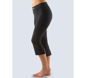 GINA dámské legíny 7/8 délka, 7/8 kalhoty, šité, klasické, jednobarevné 95004P - černá L