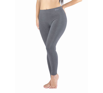 GINA dámské legíny dlouhé, bezešvé, klasické Eco Bamboo 95031P - šedá bílá S/M