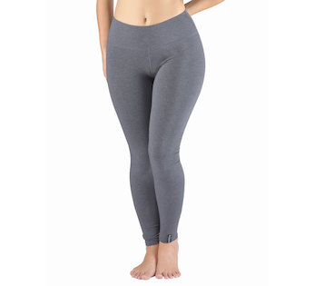 GINA dámské legíny dlouhé sportovní, šité, klasické, jednobarevné ECO Bamboo Sport 95035P - šedá L/XL