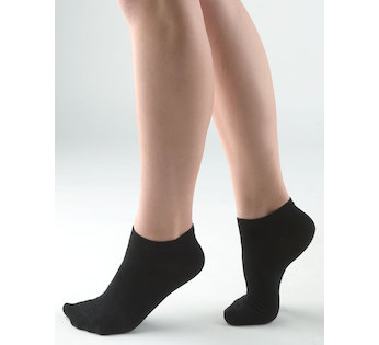 GINA dámské ponožky kotníčkové, bezešvé, jednobarevné Bambusové ponožky 82005P  - černá  35/38