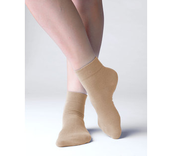 GINA dámské ponožky střední, bezešvé, jednobarevné Bambusové ponožky 82004P  - koňak  44/47
