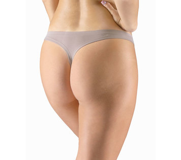 GINA dámské tanga boková, úzký bok, bezešvé, bokové, jednobarevné Eco Bamboo 05013P - šedohnědá L/XL
