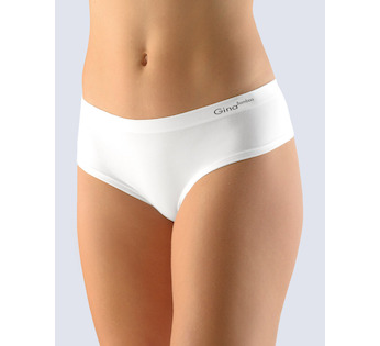 GINA dámské tanga francouzská, francouzské, bezešvé, bokové, jednobarevné Bamboo PureLine 04026P  - bílá  M/L