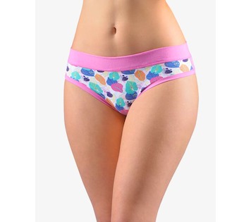 GINA dámské tanga francouzská, francouzské, šité, bokové, s potiskem Disco XVII 14155P - pink atlantic 42/44