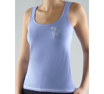 GINA dámské tílko, širší ramínka, bezešvé, s potiskem Bamboo Cotton 08986P - ocelová bílá S/M