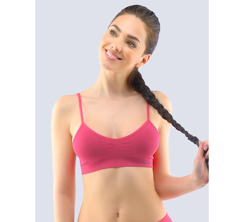 GINA dámské top podprsenkový s úzkými ramínky, úzká ramínka, bezešvé, jednobarevné Bamboo PureLine 07010P - purpurová L/XL