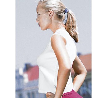 GINA dámské tričko bez rukávů, skampolo, šité, jednobarevné  98026P  - bílá  L