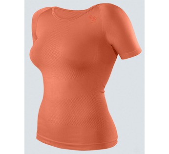GINA dámské tričko s krátkým rukávem dámské, krátký rukáv, bezešvé, jednobarevné Polyamid 88002P  - jaspis  L/XL