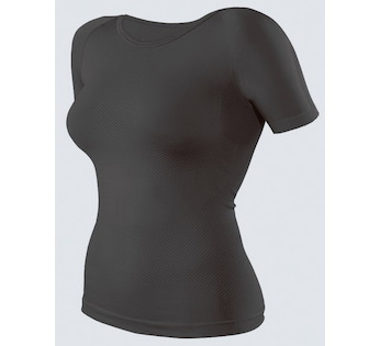 GINA dámské tričko s krátkým rukávem dámské, krátký rukáv, bezešvé, jednobarevné Polyamid 88002P - onyx L/XL