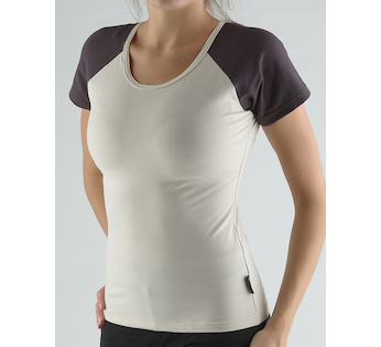 GINA dámské tričko s krátkým rukávem, krátký rukáv, šité  98002P  - písková melta S