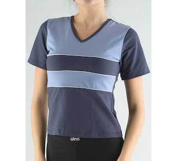 GINA dámské tričko s krátkým rukávem, krátký rukáv, šité  98003P  - tm.popel ocelová M