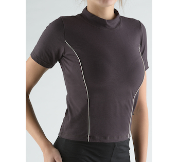 GINA dámské tričko s krátkým rukávem, krátký rukáv, šité  98005P  - melta písková M