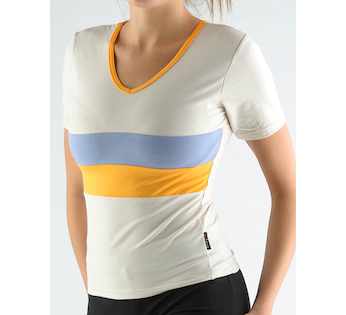 GINA dámské tričko s krátkým rukávem, krátký rukáv, šité  98009P  - písková ocelová S