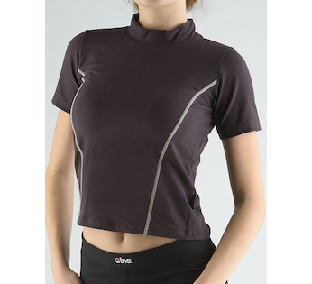 GINA dámské tričko s krátkým rukávem, krátký rukáv, šité  98019P  - melta písková S