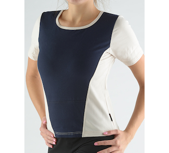 GINA dámské tričko s krátkým rukávem, krátký rukáv, šité  98040P  - písková lékořice S
