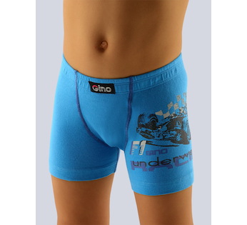 GINA dětské boxerky s delší nohavičkou chlapecké, delší nohavička, šité, s potiskem  23000P  - dunaj  122