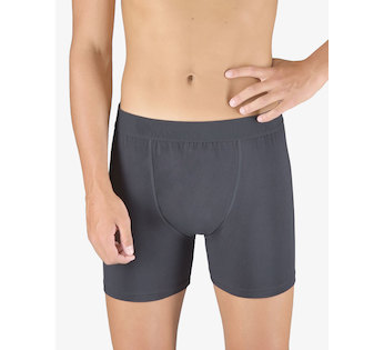 GINA pánské boxerky delší nohavička, šité, jednobarevné Eco Bamboo 74160P - tm. šedá 50/52