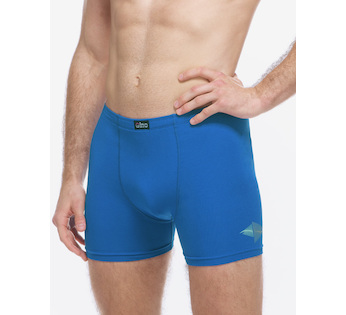 GINA pánské boxerky delší nohavička, šité, s potiskem  74184P  - atlantic šedá 50/52