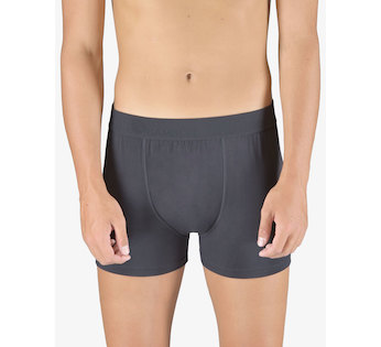 GINA pánské boxerky kratší nohavička, šité, jednobarevné Eco Bamboo 73126P - tm. šedá 50/52