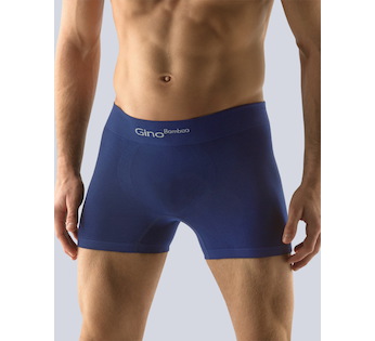 GINA pánské boxerky delší nohavička, bezešvé, jednobarevné Bamboo PureLine 54004P - lékořice L/XL