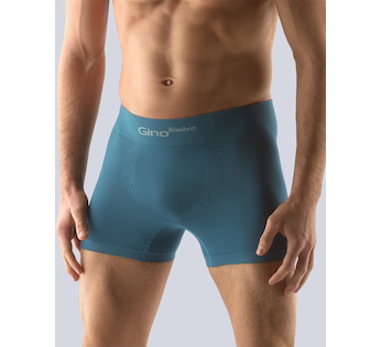 GINA pánské boxerky delší nohavička, bezešvé, jednobarevné Bamboo PureLine 54004P - petrolejová XL/XXL