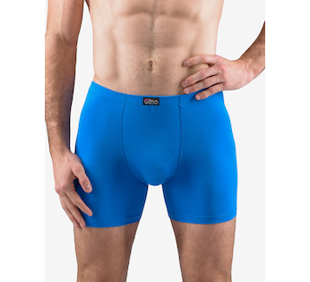 GINA pánské boxerky delší nohavička, šité, jednobarevné 74086P - atlantic 50/52