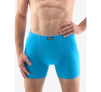 GINA pánské boxerky s delší nohavičkou, delší nohavička, šité, jednobarevné Eco Bamboo 74159P - dunaj 58/60
