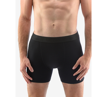 GINA pánské boxerky delší nohavička, šité, jednobarevné Eco Bamboo 74160P - černá 54/56