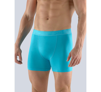 GINA pánské boxerky delší nohavička, šité, jednobarevné Bamboo Classic 74117P - dunaj 50/52