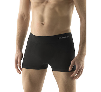GINA pánské boxerky kratší nohavička, bezešvé, jednobarevné Eco Bamboo 53005P - černá XL/XXL