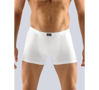 GINA pánské boxerky kratší nohavička, šité, jednobarevné  73064P  - bílá  54/56