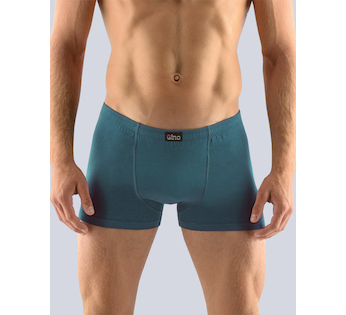 GINA pánské boxerky kratší nohavička, šité, jednobarevné  73064P  - petrolejová  50/52