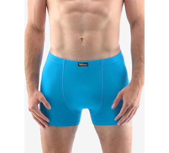 GINA pánské boxerky kratší nohavička, šité, jednobarevné Eco Bamboo 73125P - dunaj 54/56
