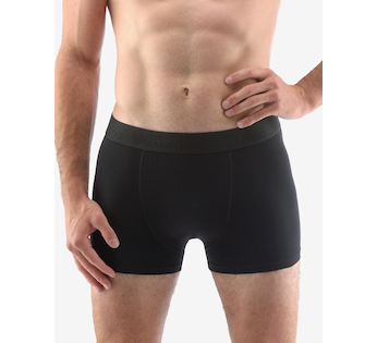 GINA pánské boxerky kratší nohavička, šité, jednobarevné Eco Bamboo 73126P - černá 50/52