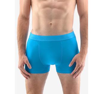 GINA pánské boxerky kratší nohavička, šité, jednobarevné Eco Bamboo 73126P - dunaj 50/52