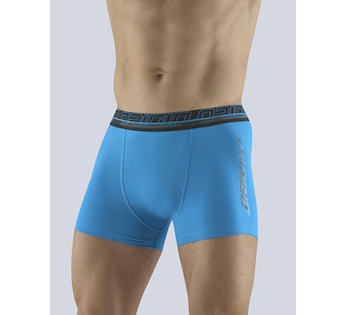 GINA pánské boxerky kratší nohaviča, kratší nohavička, šité, s potiskem 73093P - dunaj tm. šedá 46/48