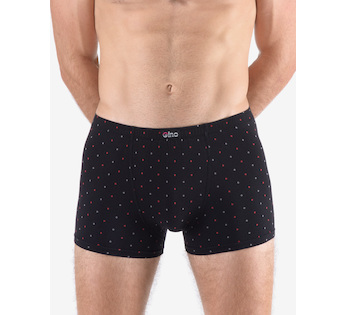 GINA pánské boxerky s kratší nohavičkou, kratší nohavička, šité, s potiskem 73133P - černá martini 50/52
