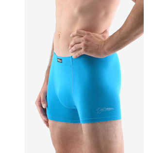 GINA pánské boxerky kratší nohavička, šité, s potiskem Eco Bamboo 73124P  - dunaj pomnenková 54/56