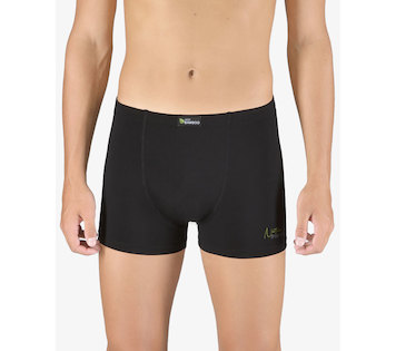 GINA pánské boxerky kratší nohavička, šité, s potiskem Eco Bamboo 73129P - černá olivová 50/52