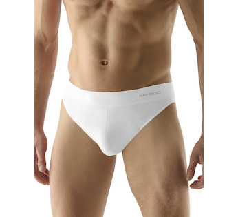 GINA pánské slipy, úzký bok, bezešvé, jednobarevné Eco Bamboo 50004P  - bílá  XL/XXL